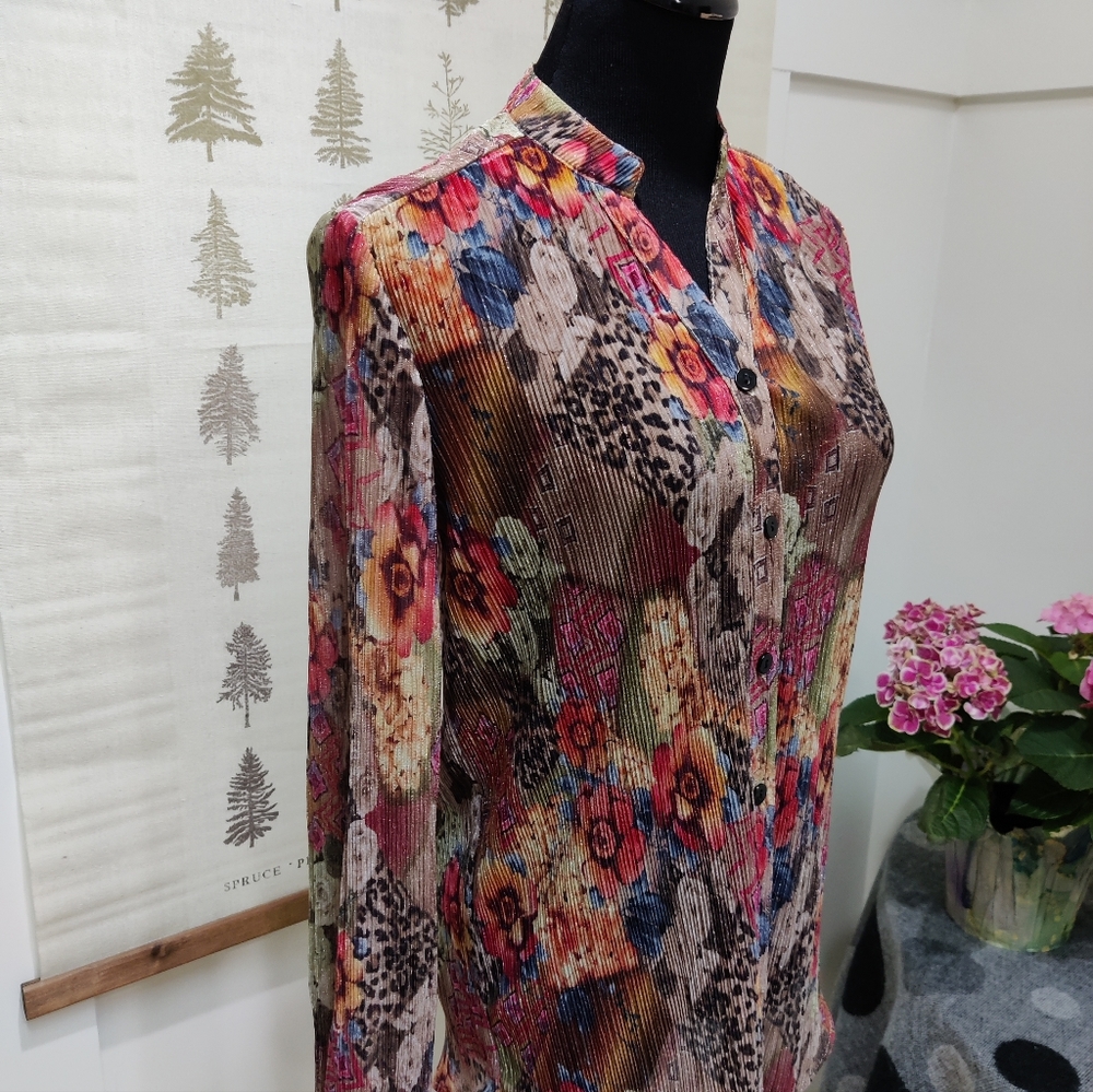 Erin London Mixed Print Top - Small